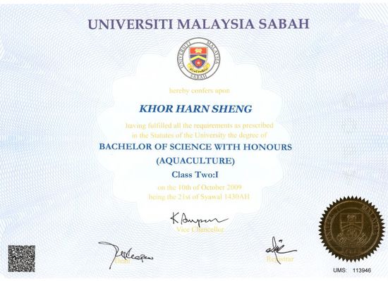 马来西亚沙巴大学毕业证样本