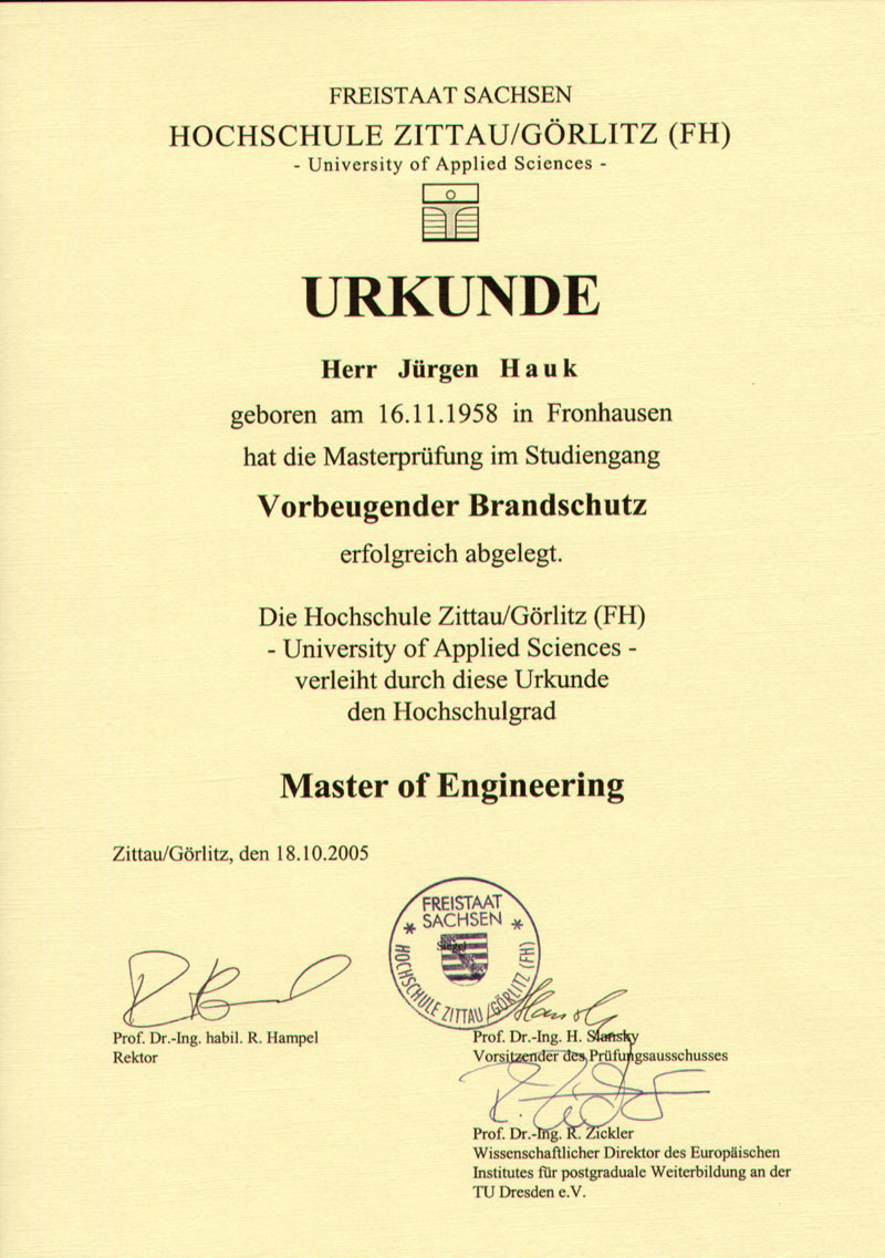 德国应用科学大学毕业证样本