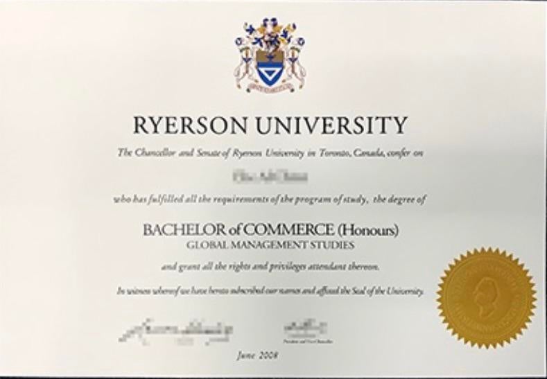 加拿大瑞尔森大学毕业证样本