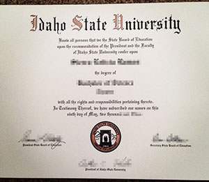 美国爱达荷州立大学毕业证样本
