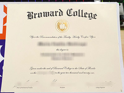 美国布劳沃德学院毕业证样本