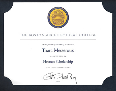 美国波士顿建筑学院毕业证样本