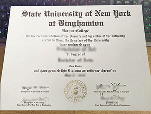 美国宾厄姆顿大学纽约州立大学毕业证样本