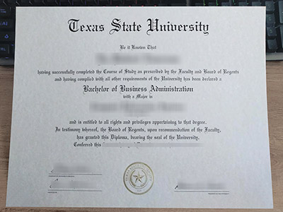 美国德克萨斯州立大学毕业证样本
