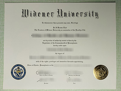 美国怀德纳尔大学毕业证样本
