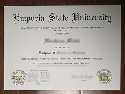 美国恩波里亚州立大学毕业证样本