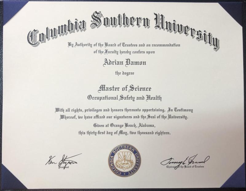 美国哥伦比亚南方大学毕业证样本