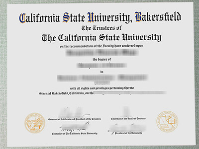 美国加州州立大学贝克斯菲尔德大学毕业证样本