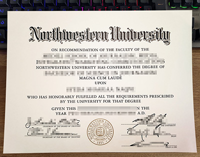 美国西北大学毕业证样本