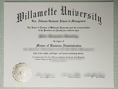 美国威拉米特大学毕业证样本