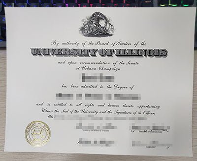 美国伊利诺伊大学厄巴纳-香槟分校毕业证样本