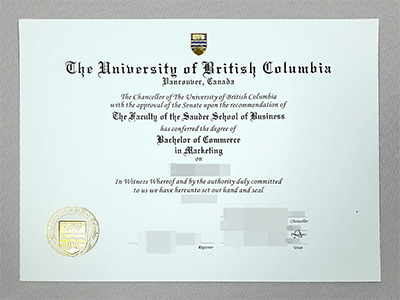 加拿大不列颠哥伦比亚大学毕业证样本