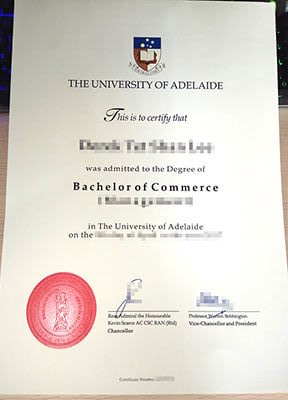 澳大利亚阿德莱德大学文凭毕业证书样本