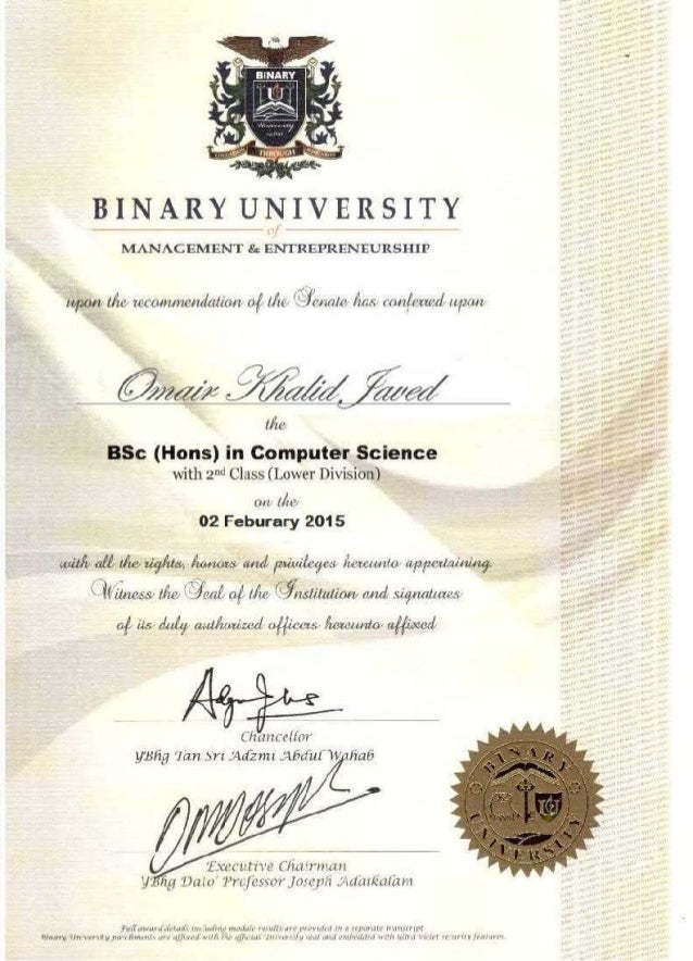 马来西亚百纳利大学毕业证样本