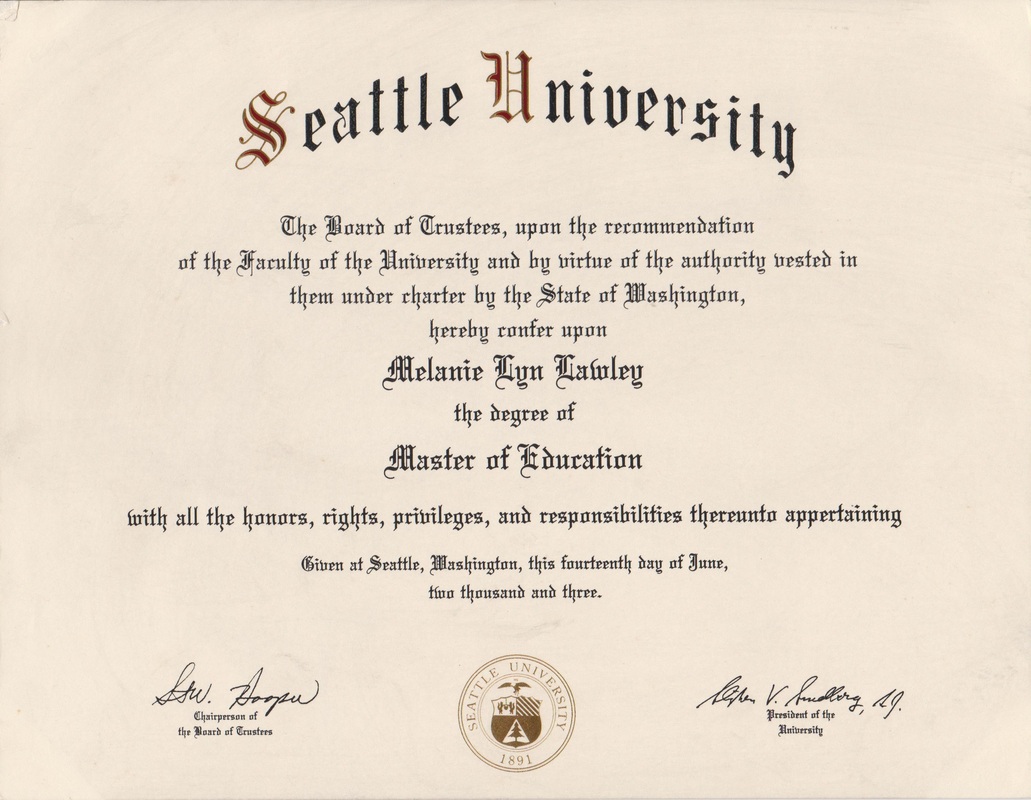 美国西雅图大学毕业证样本